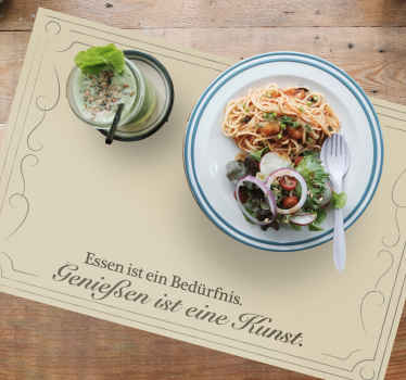 Tischset Text Essen und kunst2 - TenStickers