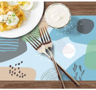 Flere farger og symboler spisebrikke original - Tenstickers