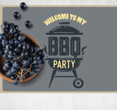 Platzset Spruch willkommens-grillfest - TenStickers
