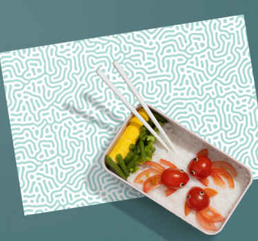 Green white nature pattern original placemats - TenStickers