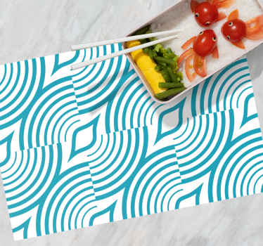 Set de table moderne motif de vague courbé - TenStickers