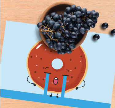 Mantel individual original Rosquilla triste llorando - TenVinilo