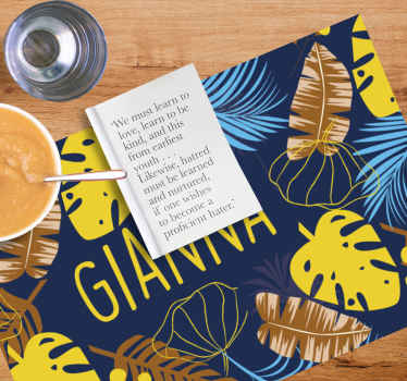 Mantel individual personalizable Flores de colores tropicales - TenVinilo