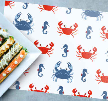 Set de table rectangulaire Modèle de crabes de dessin animé - TenStickers