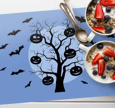 Sets de table halloween Arbre avec citrouilles - TenStickers