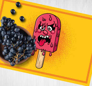 Individuais de mesa originais Desenho de grafite de gota de gelo - TenStickers