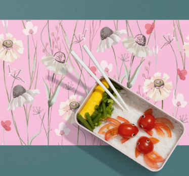 Floral Pink Pattern original placemats - TenStickers