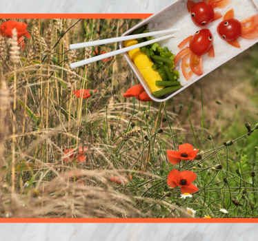 Individuais de mesa modernos Campo de papoulas vermelhas - TenStickers