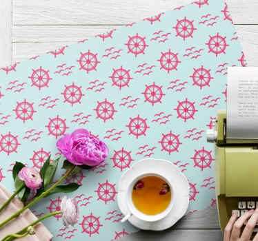 Merenkulun ruori chevron -kuviolla Alkuperäinen pöytätabletti - Tenstickers