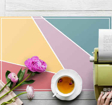 A cor pastel bloqueia os individuais de mesa modernos. Formas coloridas em um padrão de mosaico. Decore sua mesa e receba frete imediato.