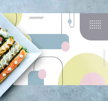 Moderne placemats Pastel geometrische achtergrond - TenStickers