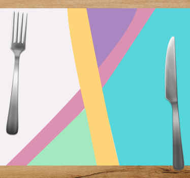Colorful background blocks modern placemats - TenStickers
