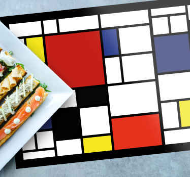 Abstract color blocks original placemats - TenStickers