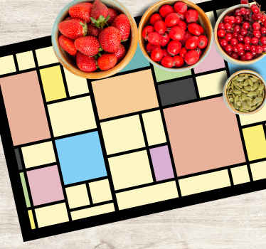 Patchwork farveblokke originale dækkeservietter - TenStickers