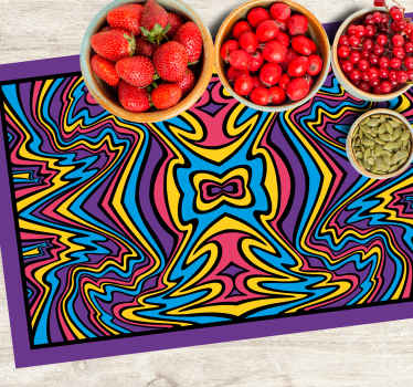 Original placemat colorful abstract swirls - TenStickers