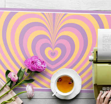 Psychedelic groovy heart original placemats - TenStickers