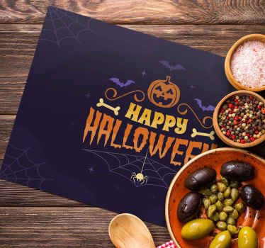ABAKUHAUS Set Di 4 Tovagliette Americane In Tessuto - Motivo Autunno/Zucca - 45x30 Cm - Lavabili In Lavatrice, Antipiega