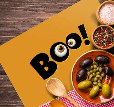 Boo orange colour placemat - TenStickers