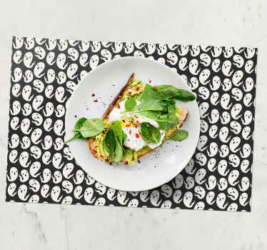 Ghost prints Halloween placemat - TenStickers