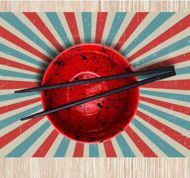 Blå og røde striber originale dækkeservietter - TenStickers