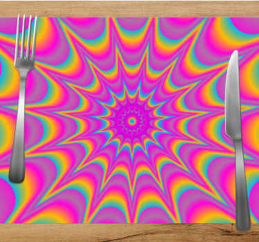 Psykedeliske optiske stjerne originale dækkeservietter - TenStickers