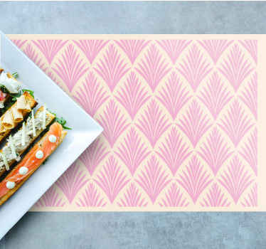 Pastel palm retro pattern original placemats - TenStickers