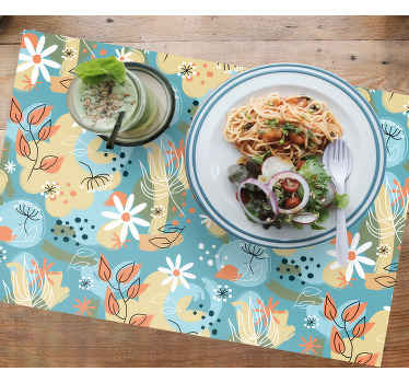 Abstract floral background original placemats - TenStickers