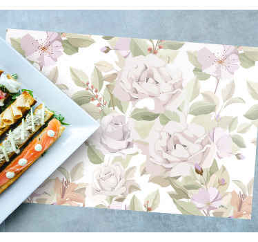 Elegant floral pattern original placemats - TenStickers