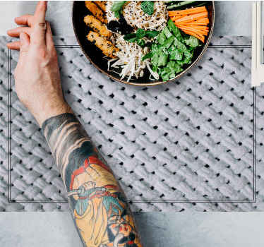 壊れた模造手作りの織り目加工のプレースマット - TENSTICKERS