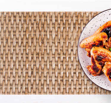 Mantel individual patrón Fibra natural clásica - TenVinilo