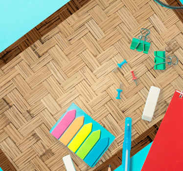 Mantel individual patrón Patrón de geometría de madera - TenVinilo