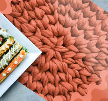 Blomstrede dækkeservietter i naturfiber imiteret - TenStickers