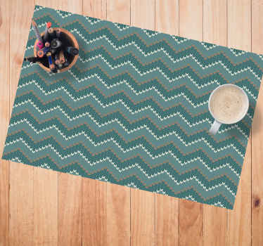 Modré texturované prostírání z imitace přírodních vláken - TenStickers