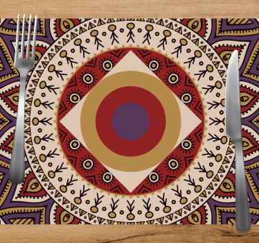 Multicolor stripes fiber imitation placemats - TenStickers