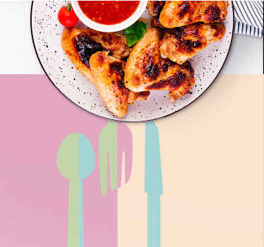 Pastel renkler mutfak eşyaları modern servis altlıkları - TenStickers