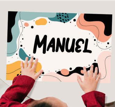 Tischset kinder lebendige abstrakte formen - TenStickers