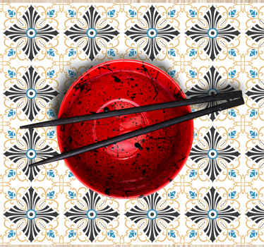 Tischsets originell schalen in lebhaftem purpur - TenStickers