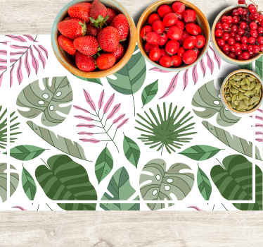 Mantel individual elegante Plantas de jardín minimalista tropical - TenVinilo
