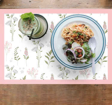 简约的野花图案餐垫 - TenStickers