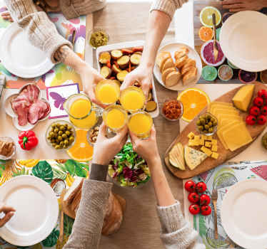 Summer fruit colorful pattern modern placemats - TenStickers