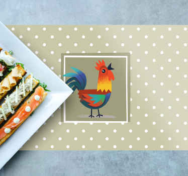 Original colored rooster original placemats - TenStickers