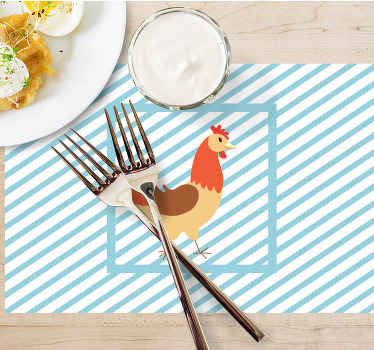 Kukko kana käsipiirros kuva Alkuperäinen pöytätabletti - Tenstickers