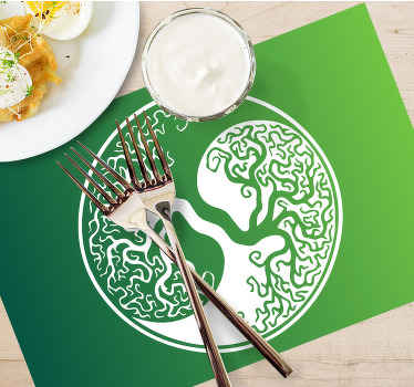 Individuais de mesa originais árvore da vida yin yang original - TenStickers