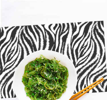 Classic black and white zebra original placemat - TenStickers