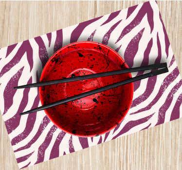 Set de table original zébré violet et blanc - TenStickers