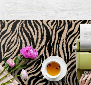 불규칙한 검은색 베이지색 얼룩말 원래 플레이스매트 - TenStickers