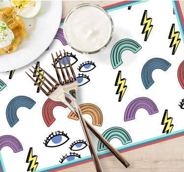 ABAKUHAUS Psichedelico Tovaglietta Americana Set di 4