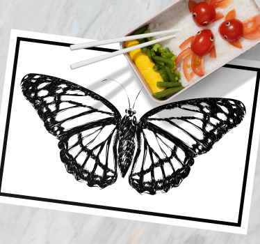 Black and White Butterfly original placemats - TenStickers