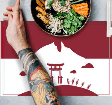 Japansk struktur med originale sømåtter - TenStickers