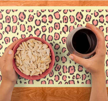 Mantel individual infantil Patrón de piel de leopardo amarillo y  - TenVinilo